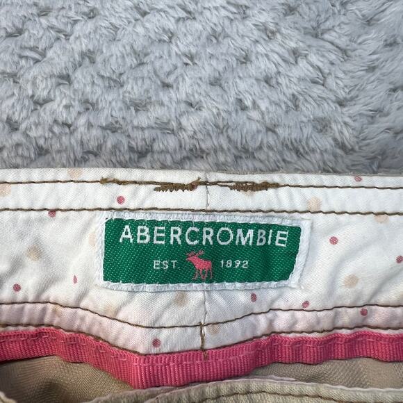 Y2K Abercrombie & Fitch Womens Utility Cargo Flare Pants Khaki Preppy Chino Sz 2 - Picture 15 of 16